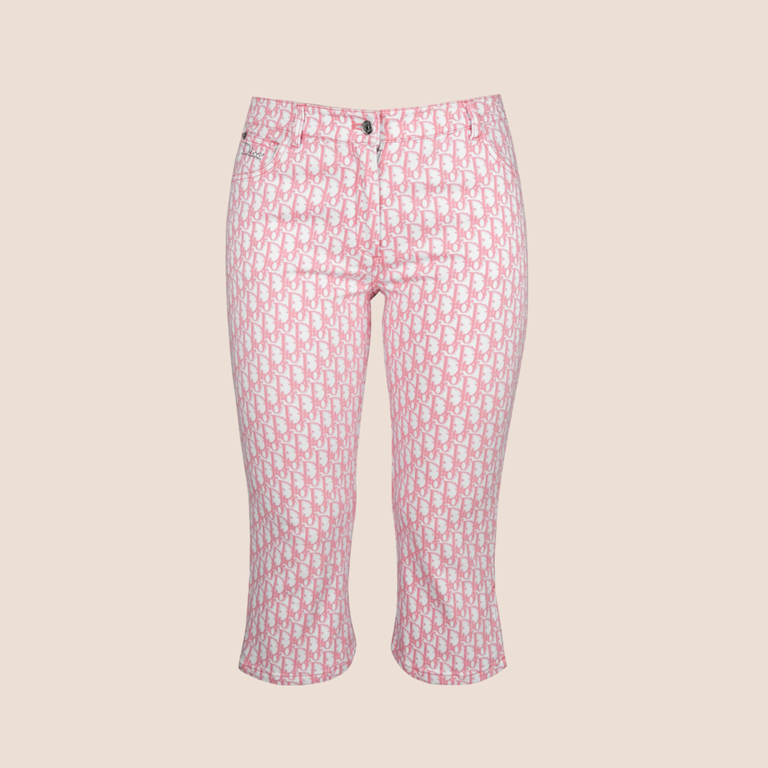 CHRISTIAN DIOR 2004 GIRLY PINK TROTTER CROPPED PANTS – RDB