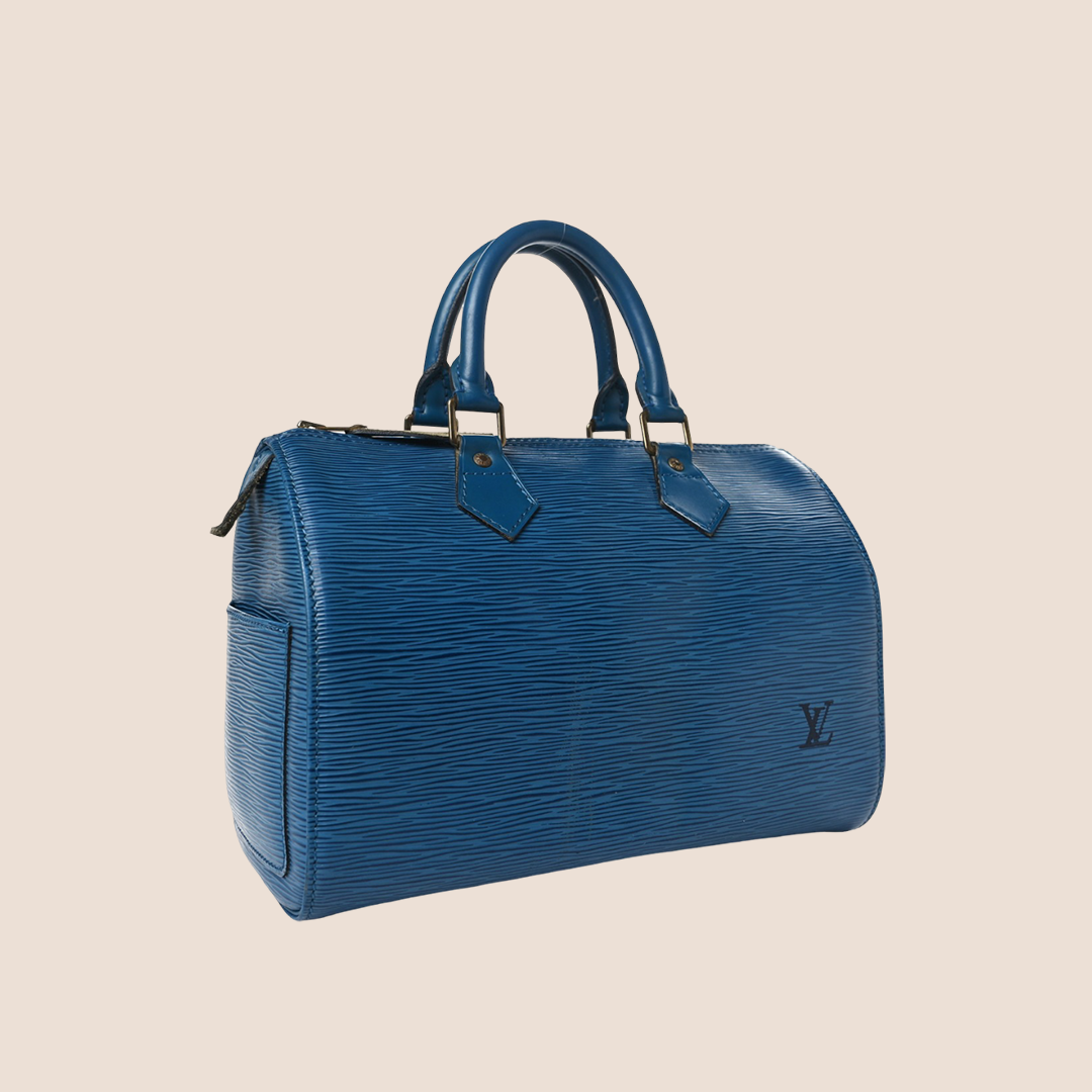 LOUIS VUITTON BLUE EPI SPEEDY TOLEDO 25 BAG