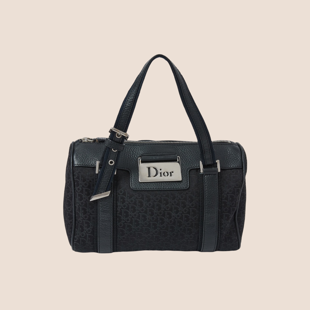 CHRISTIAN DIOR 2007 BLACK TROTTER STREET CHIC MINI BOSTON BAG – RDB CHRISTIAN DIOR 2007 BLACK TROTTER STREET CHIC MINI BOSTON BAG – RDB