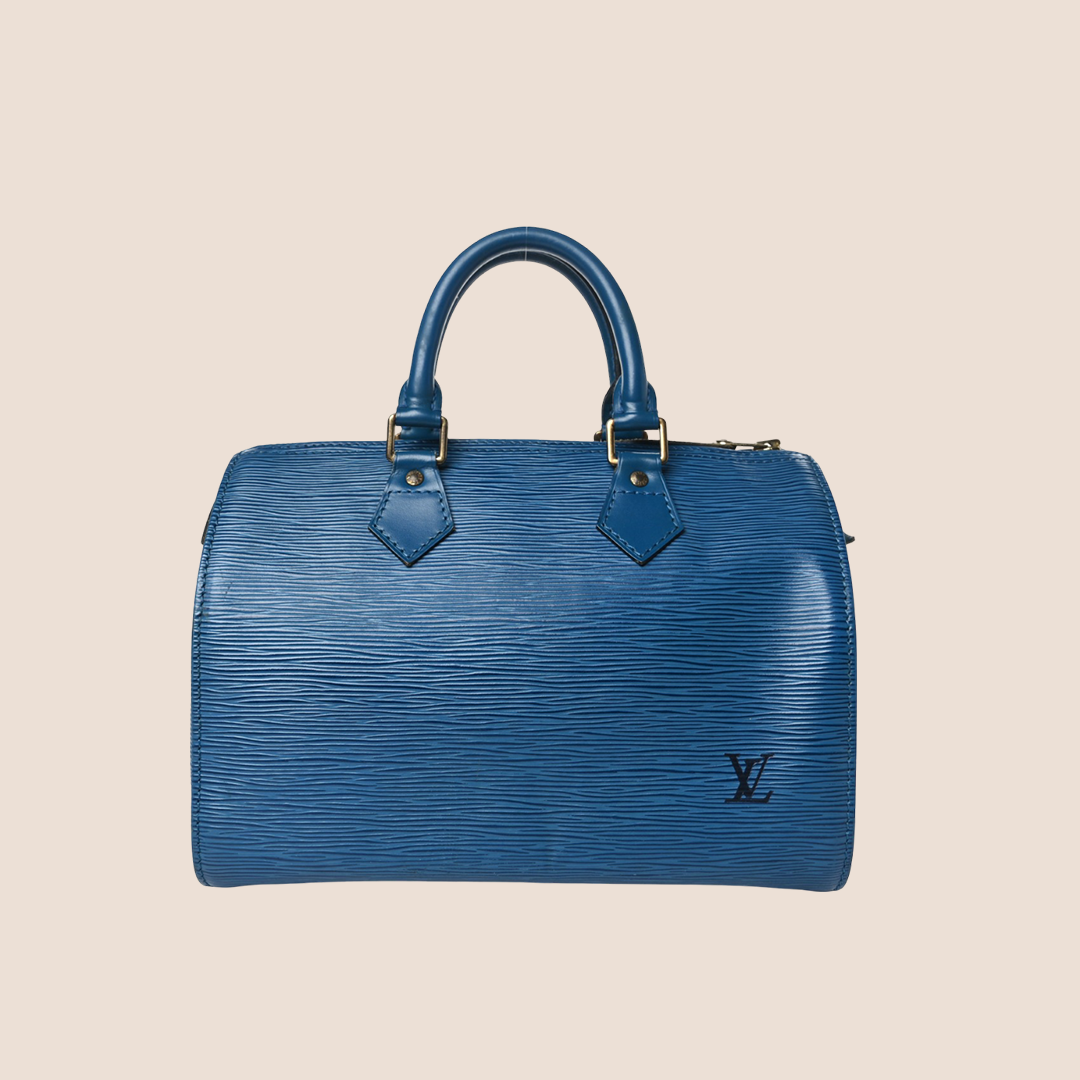 LOUIS VUITTON BLUE EPI SPEEDY TOLEDO 25 BAG