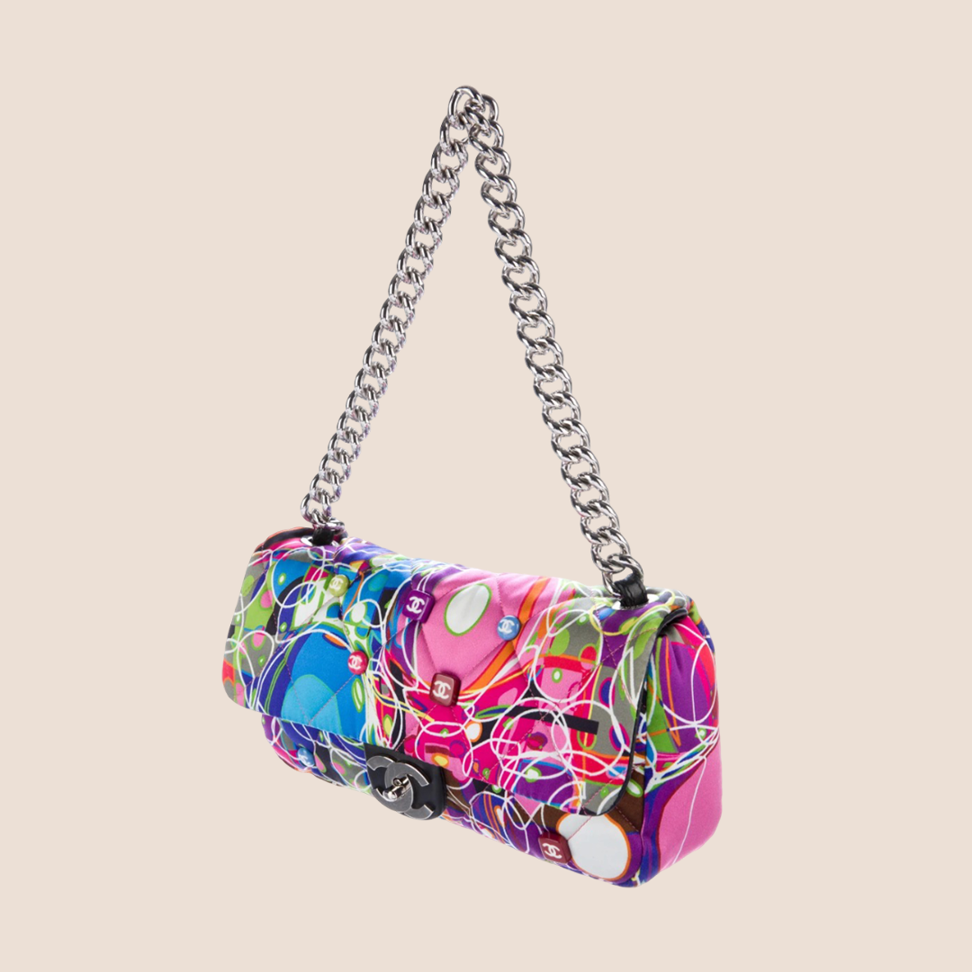CHANEL 2008 MULTICOLOR KALEIDOSCOPE FLAP BAG
