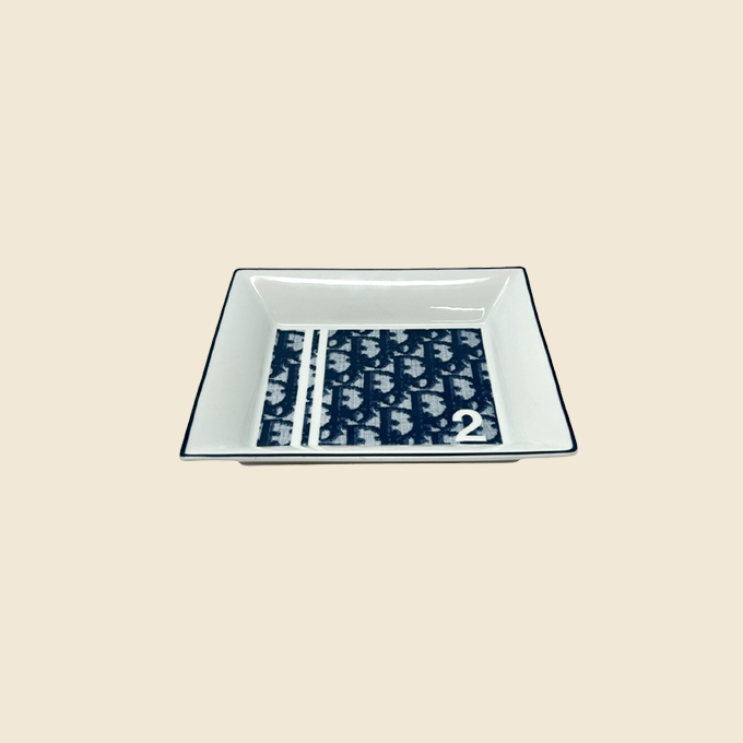 CHRISTIAN DIOR 90s BLUE TROTTER JEWELRY TRAY