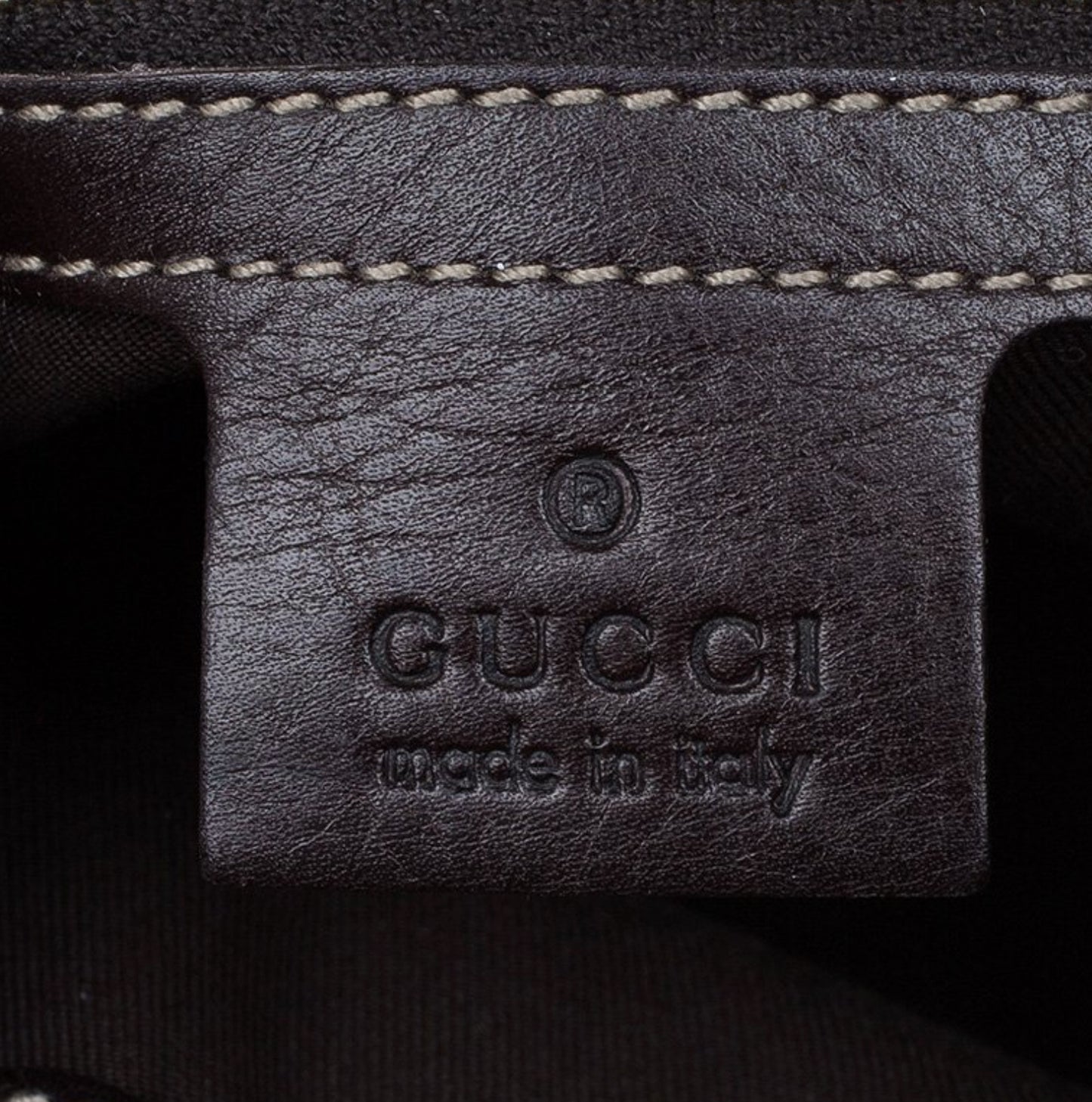 GUCCI BEIGE GG CANVAS WAVE HOBO BAG