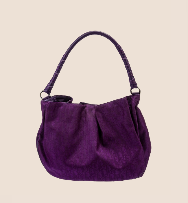 CHRISTIAN DIOR PURPLE DIORISSIMO LOVELY CHARM HOBO BAG