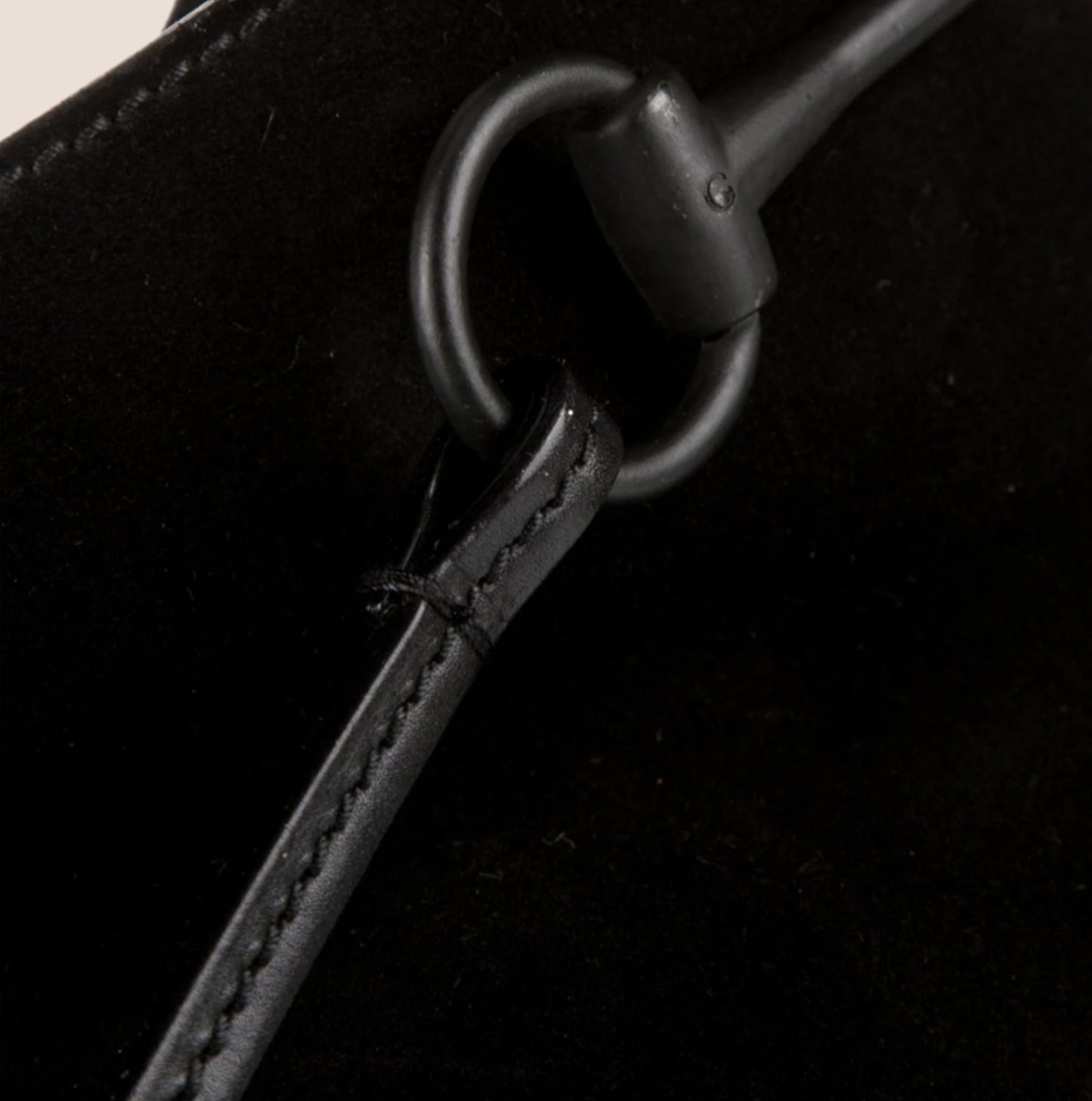 GUCCI BLACK SUEDE HORSEBIT DRAWSTRING HOBO BAG