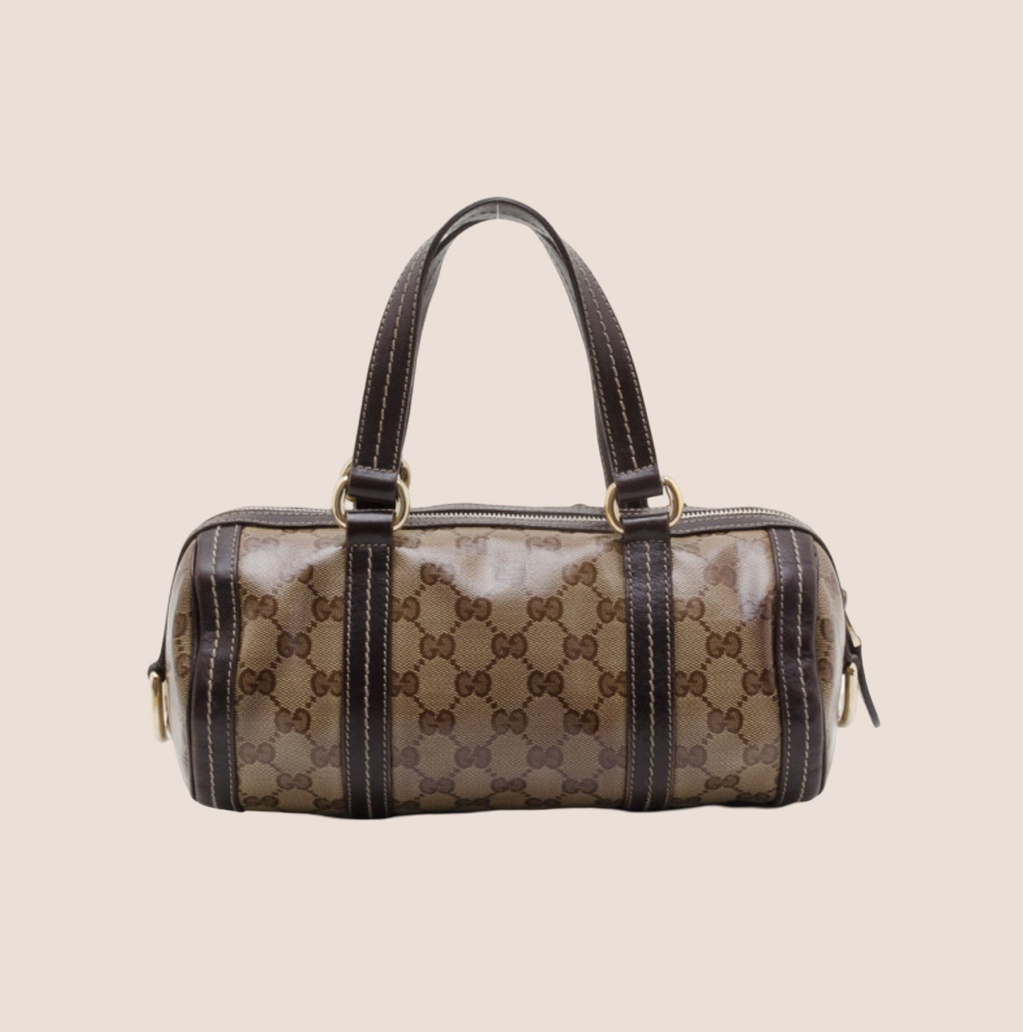 GUCCI BROWN DUCHESSA BARREL BAG