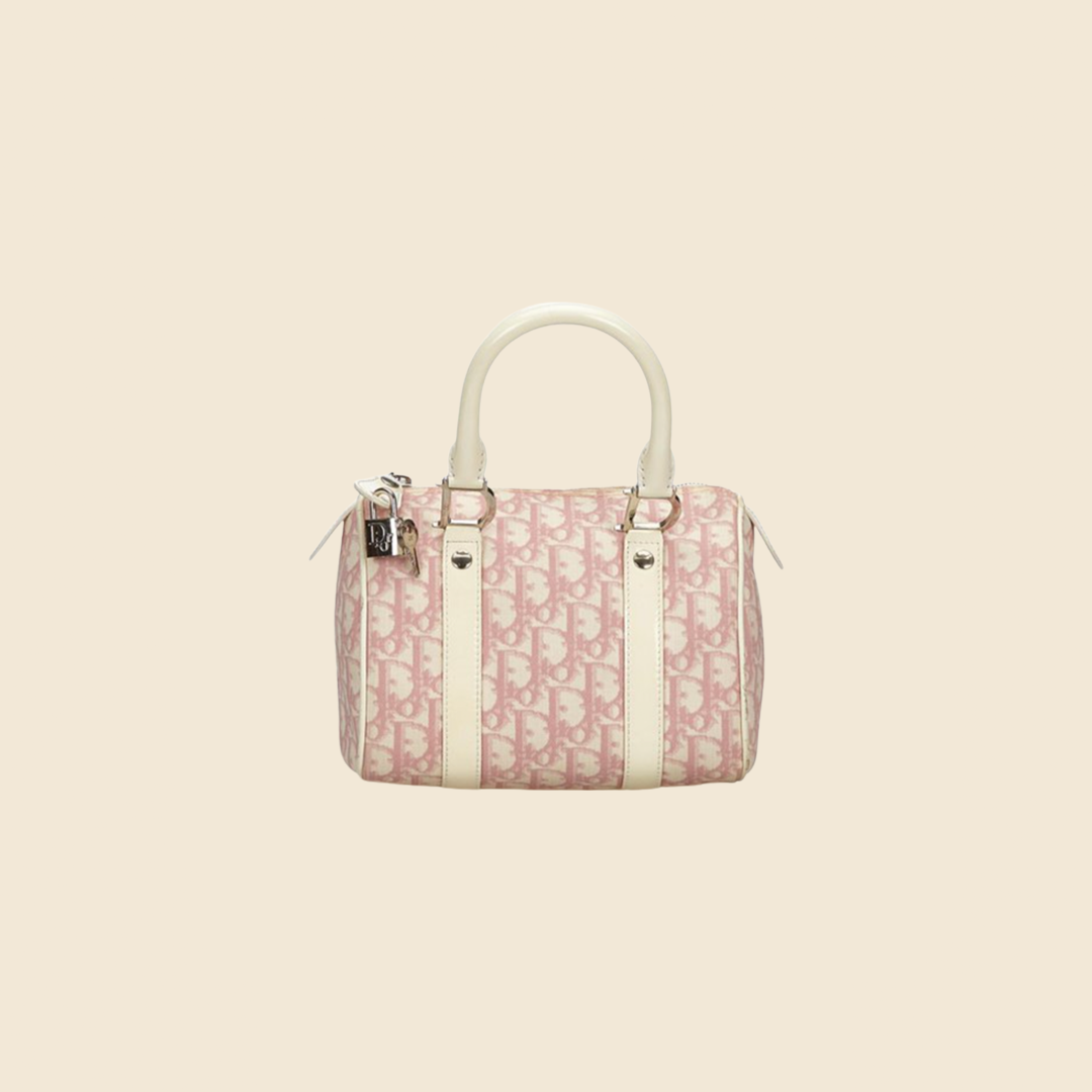 Christian dior pink and 2025 white bag