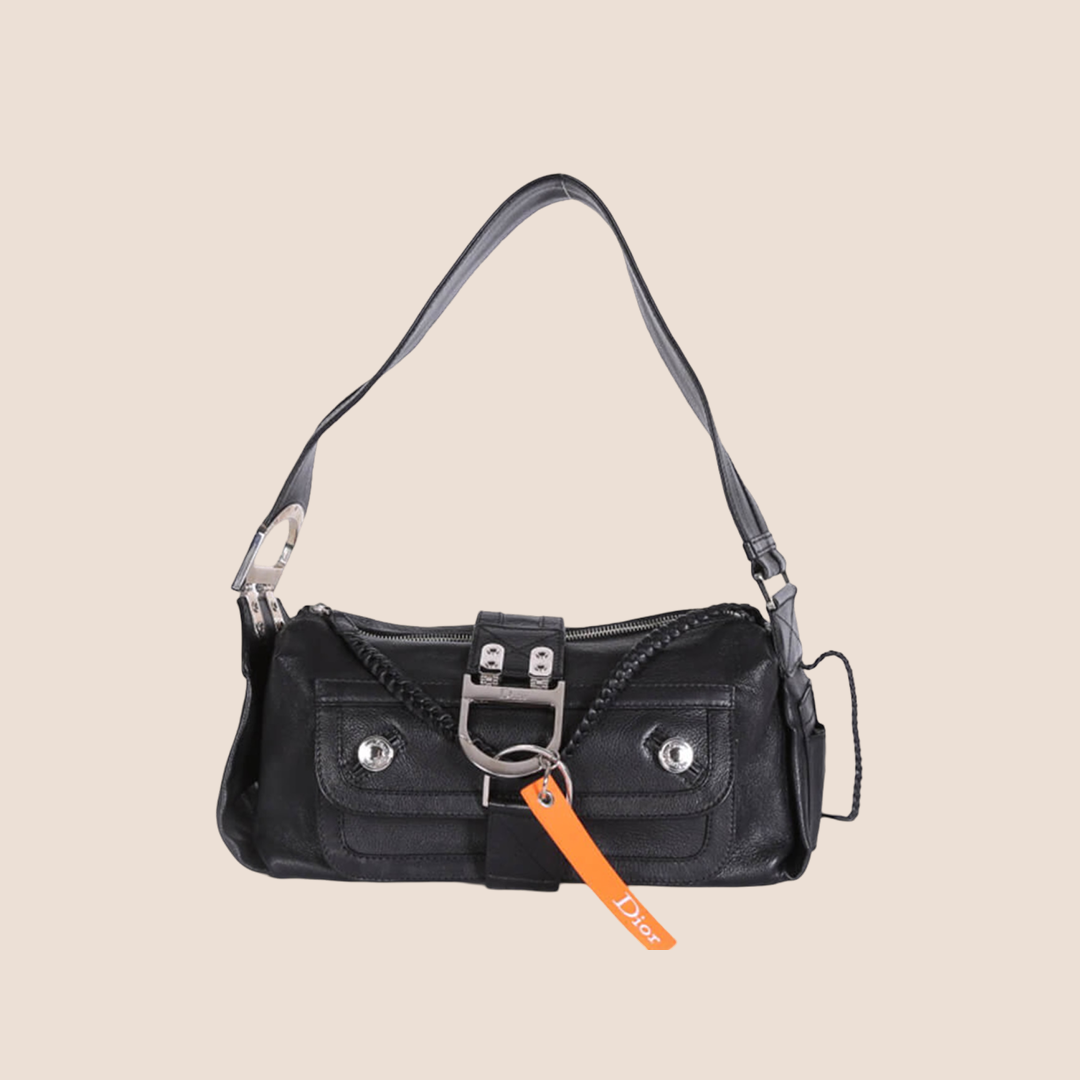 CHRISTIAN DIOR BLACK LEATHER FLIGHT BAG – RDB CHRISTIAN DIOR BLACK LEATHER FLIGHT BAG – RDB