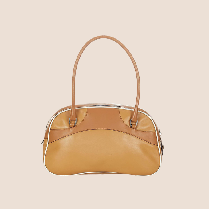 PRADA SPRING 2000 COFFEE BROWN DRIVER BOWLER BAG