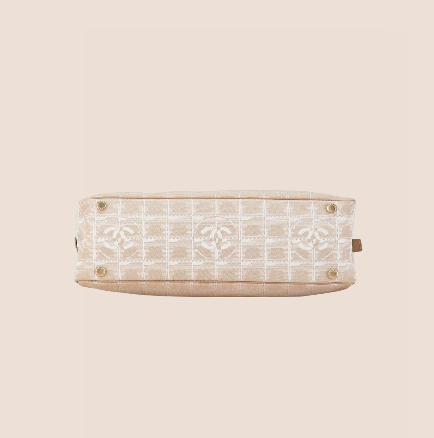 CHANEL 2003 TRAVEL LINE BEIGE BOWLER BAG