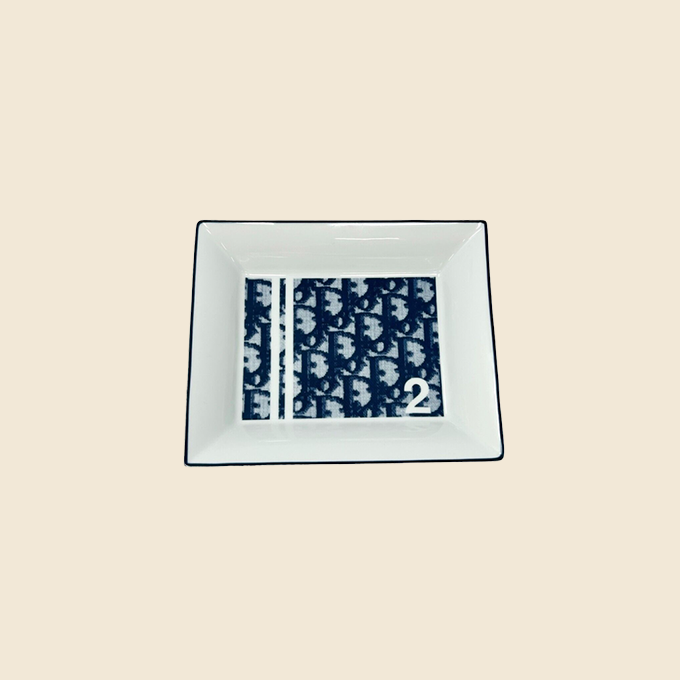 CHRISTIAN DIOR 90s BLUE TROTTER JEWELRY TRAY