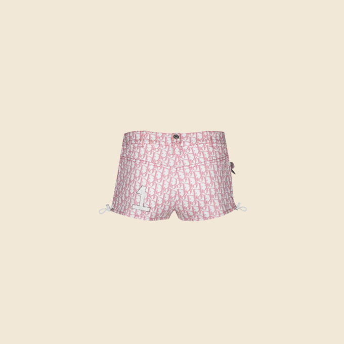 CHRISTIAN DIOR PINK DIORISSIMO GIRLY MINI SHORTS
