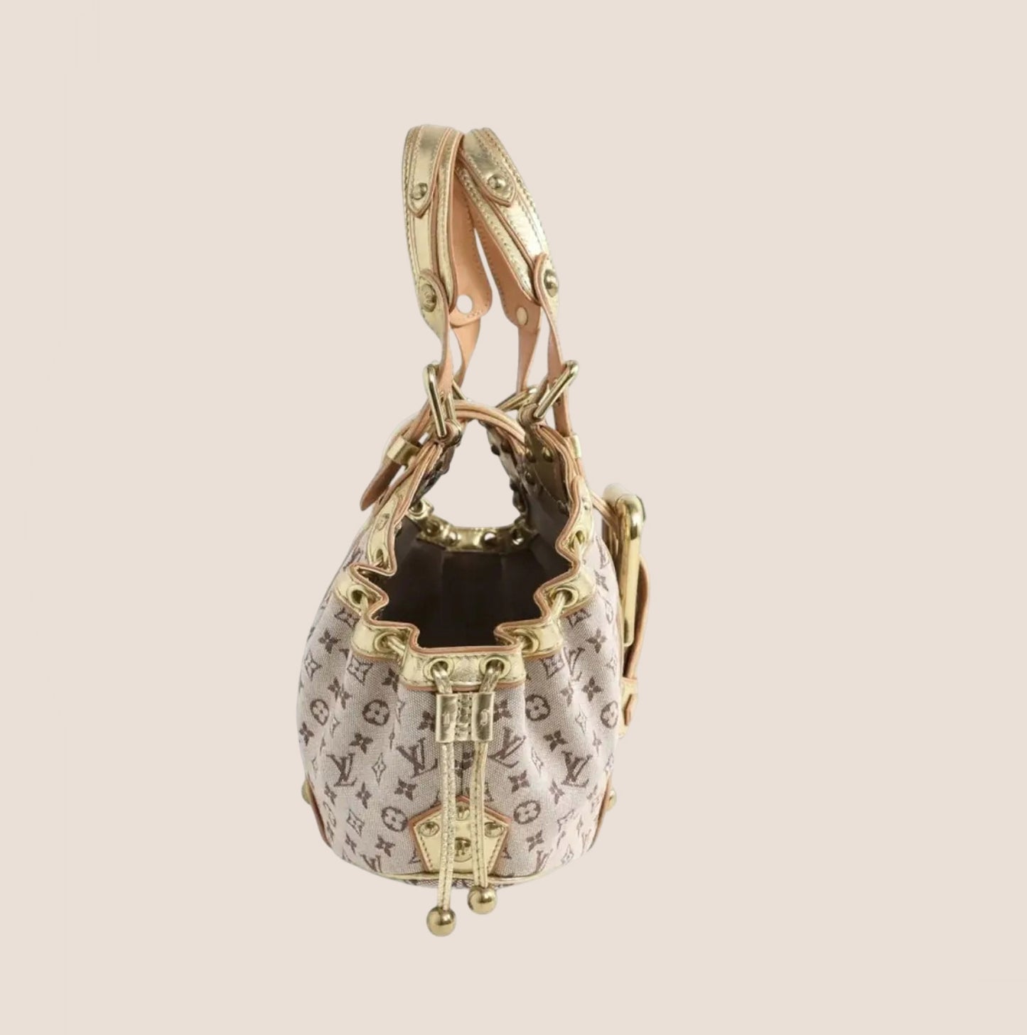LOUIS VUITTON 2004 GOLD MONOGRAM THEDA GM BAG