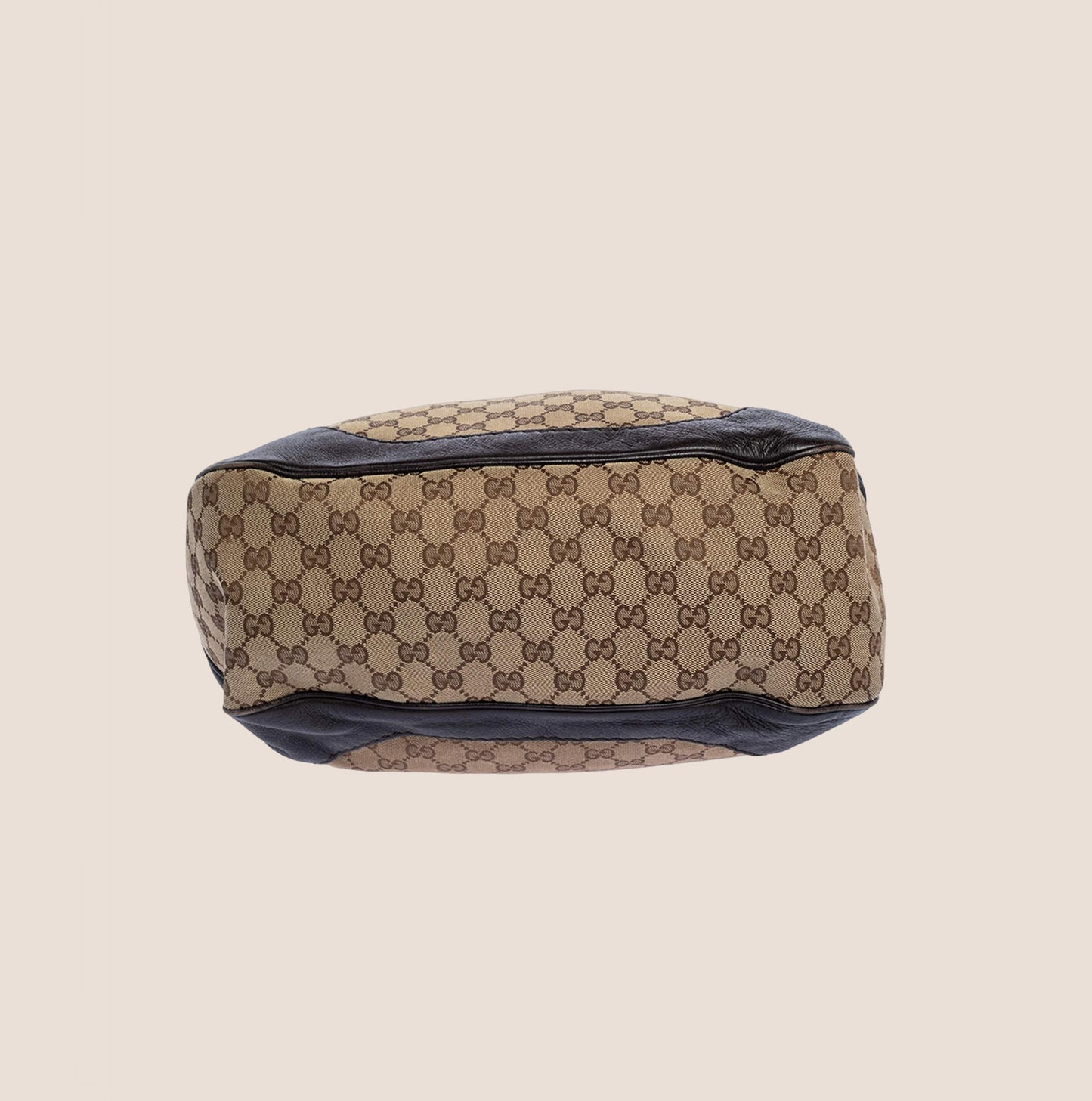 GUCCI BROWN GG MONOGRAM CHARLOTTE HOBO BAG