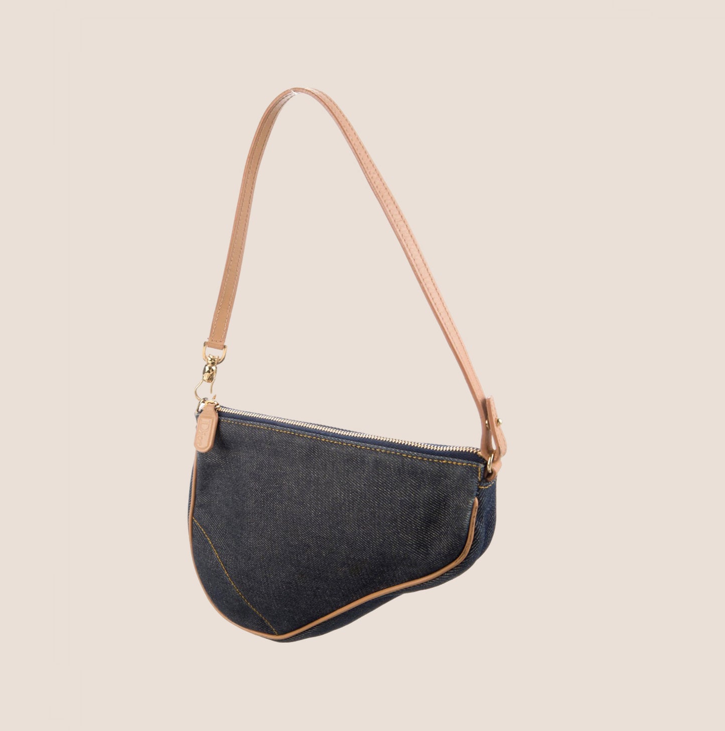 CHRISTIAN DIOR 2000 DENIM SADDLE BAG