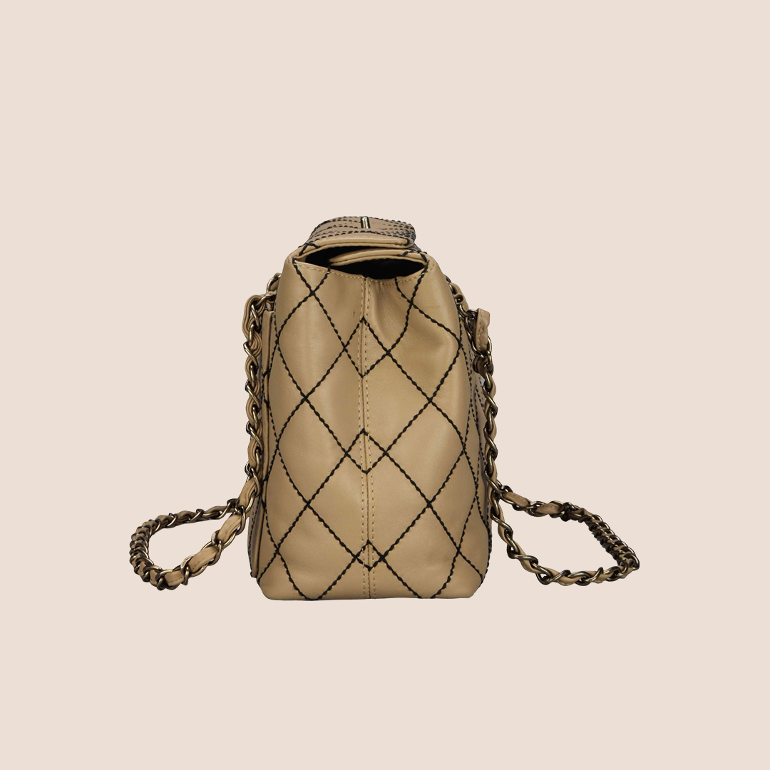 CHANEL 2002 NATURAL BEIGE TOTE BAG