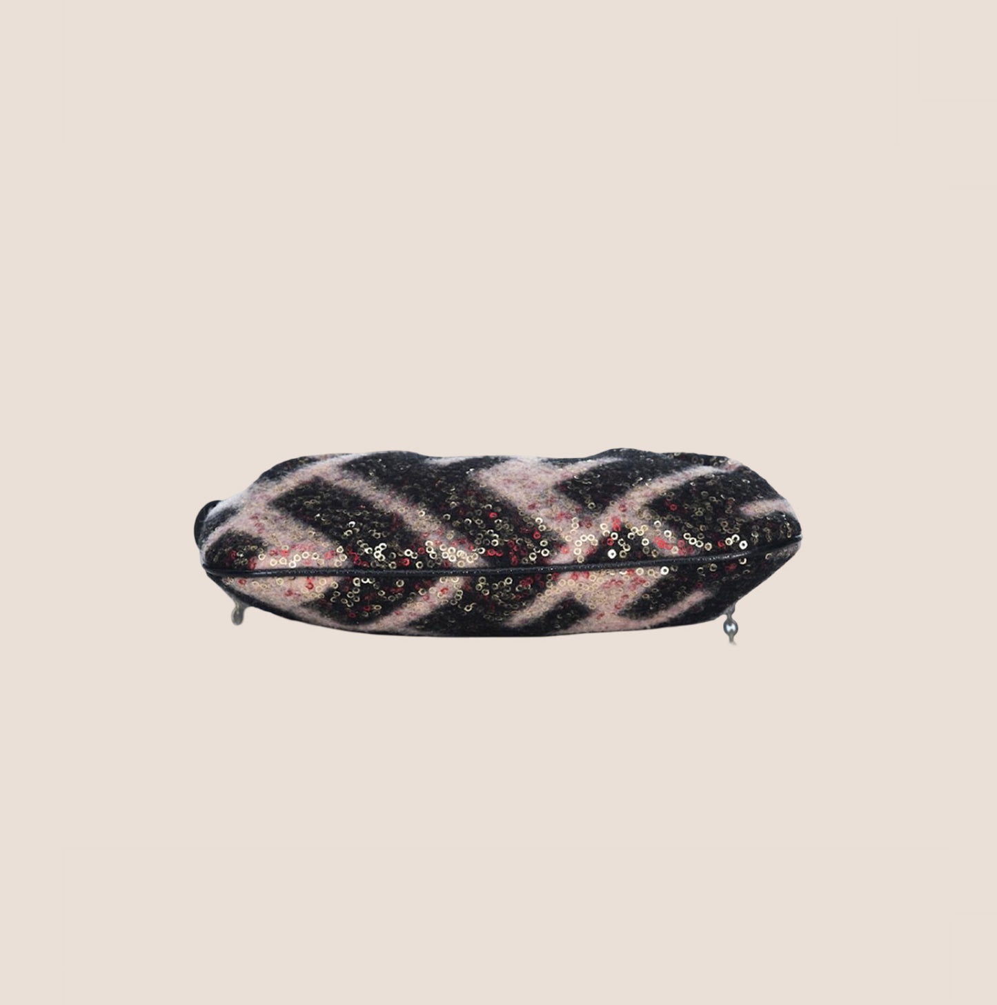FENDI MULTICOLOR SEQUINED CHAIN POCHETTE BAG