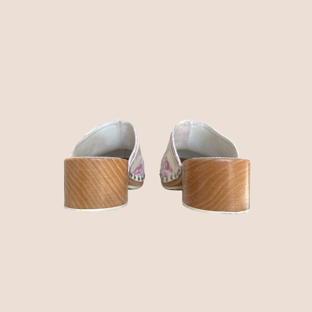 CHRISTIAN DIOR 2004 CHERRY BLOSSOM CLOG MULES