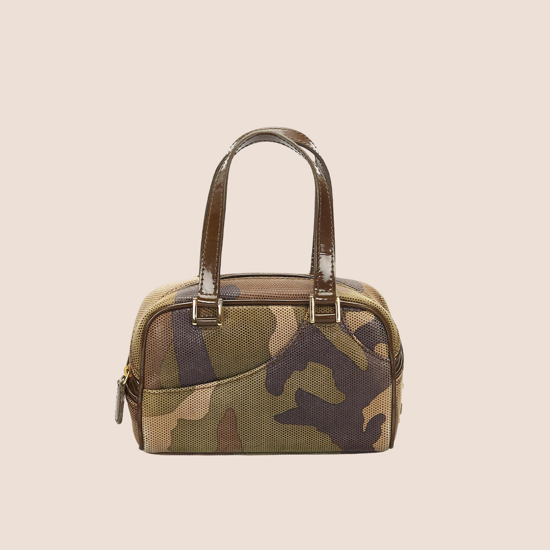 CHRISTIAN DIOR 2000 CAMOUFLAGE PRINT MALICE MINI BOSTON BAG