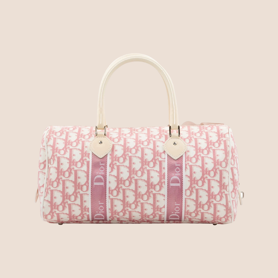CHRISTIAN DIOR 2004 PINK TROTTER GIRLY BOSTON BAG