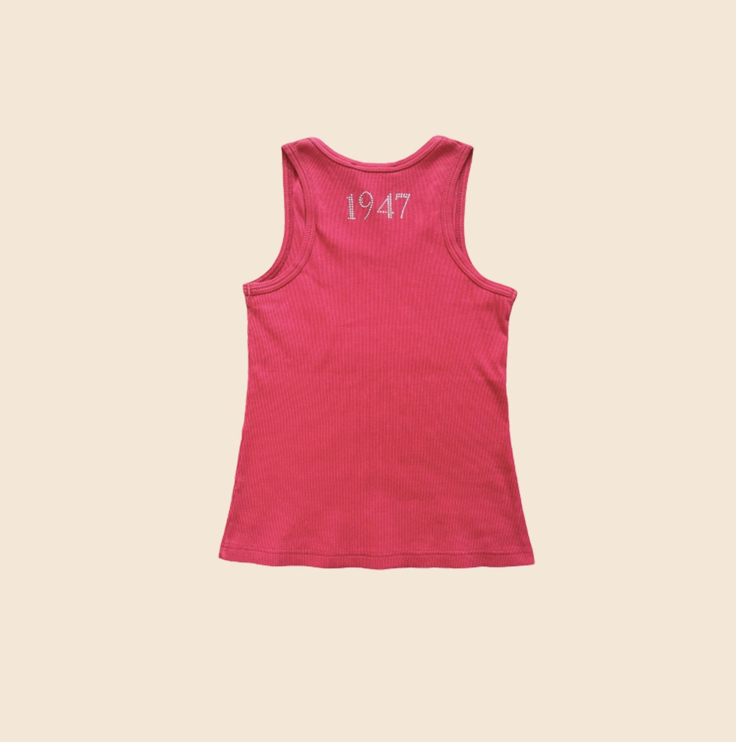 CHRISTIAN DIOR "J'ADORE DIOR" SWAROWSKI RIBBED TANK TOP