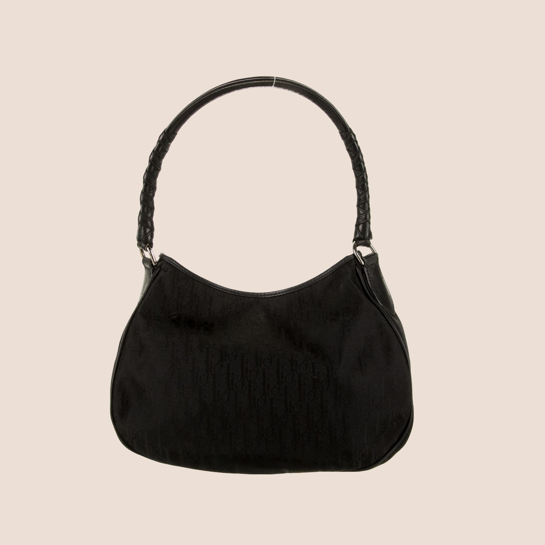 CHRISTIAN DIOR BLACK DIORISSIMO LOVELY CHARMS SHOULDER BAG