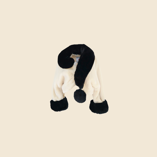 MOSCHINO 1994 QUESTION MARK CROPPED FUR COAT