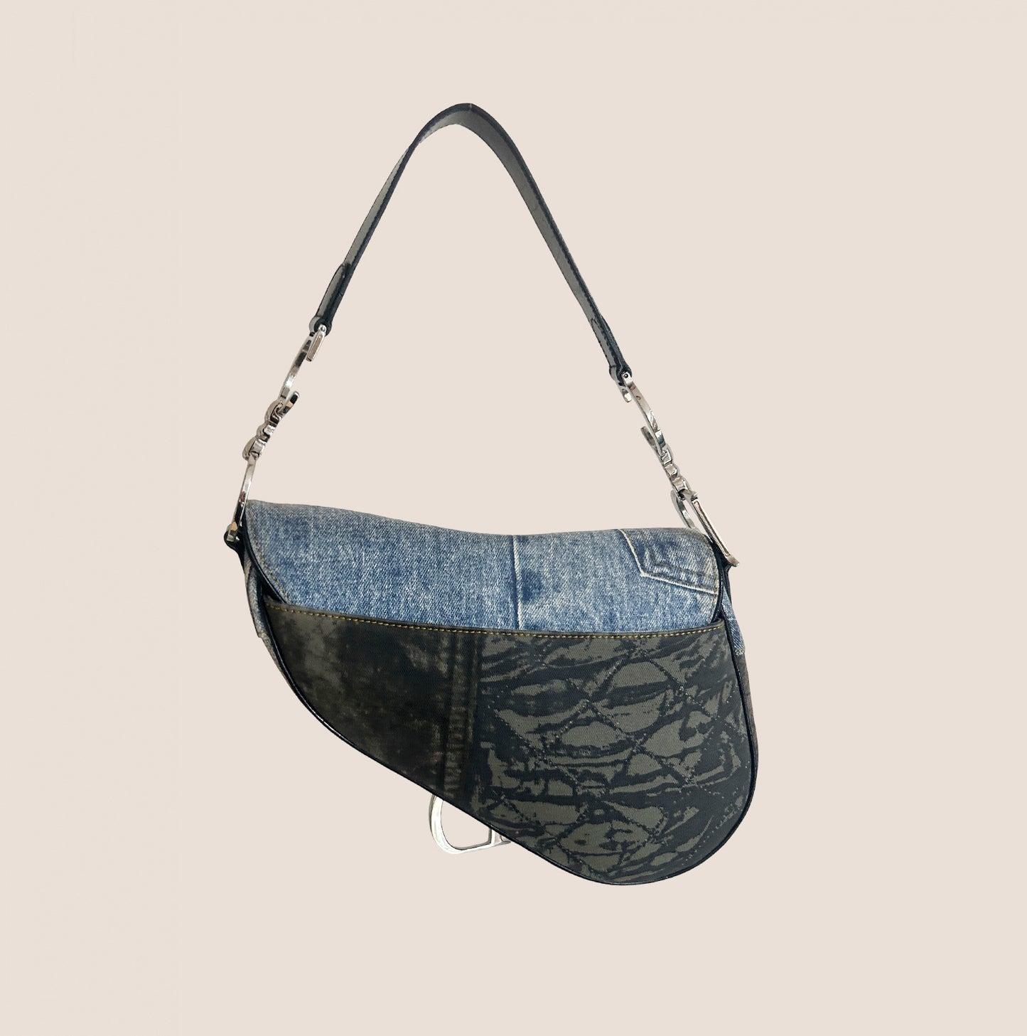 CHRISTIAN DIOR 2001 DENIM "MISS DIORELLA" SADDLE BAG