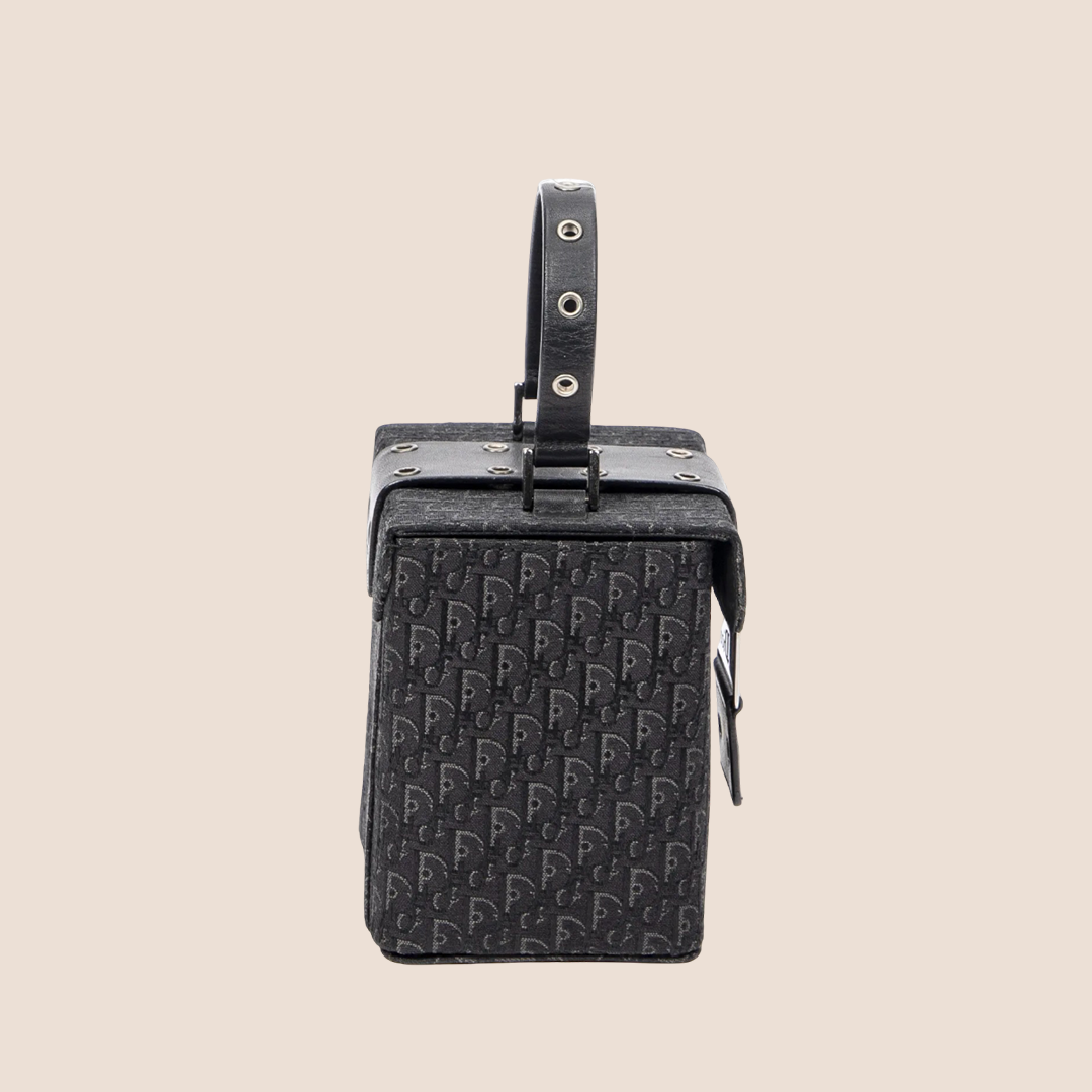 CHRISTIAN DIOR BLACK DIORISSIMO STREET CHIC VANITY BAG