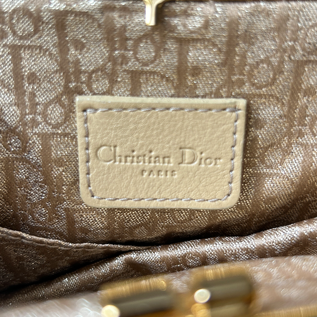 CHRISTIAN DIOR BRONZE HEART CHARMS MICRO SADDLE BAG