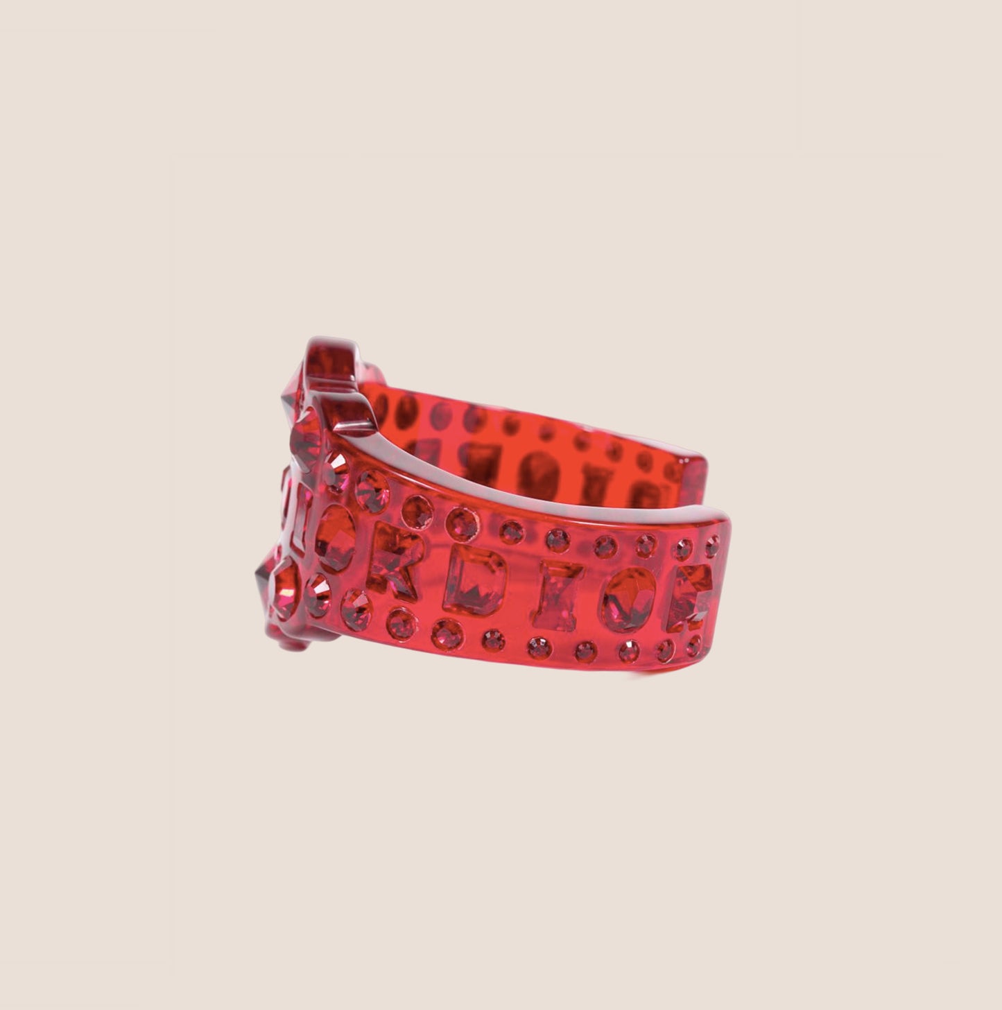 CHRISTIAN DIOR RUBE RED CUFF BRACELET