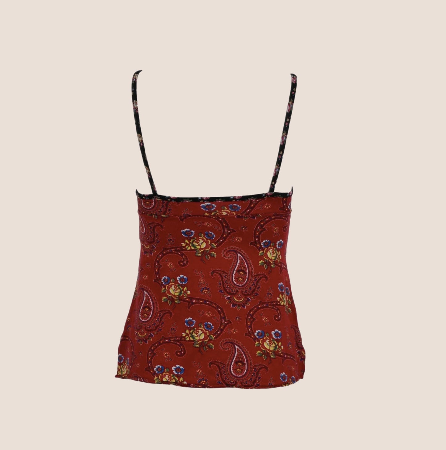 CHRISTIAN DIOR 2002 RED BANDANA PRINT CAMISOLE TOP