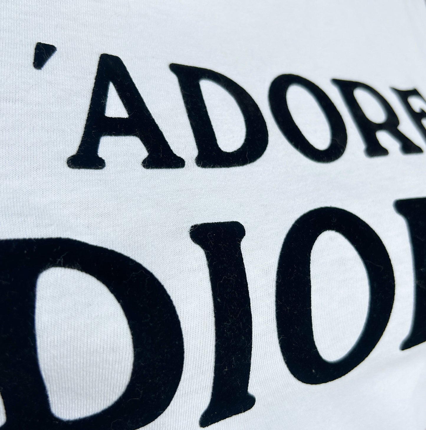 CHRISTIAN DIOR "J'ADORE DIOR" WHITE SLEEVELESS TANK TOP