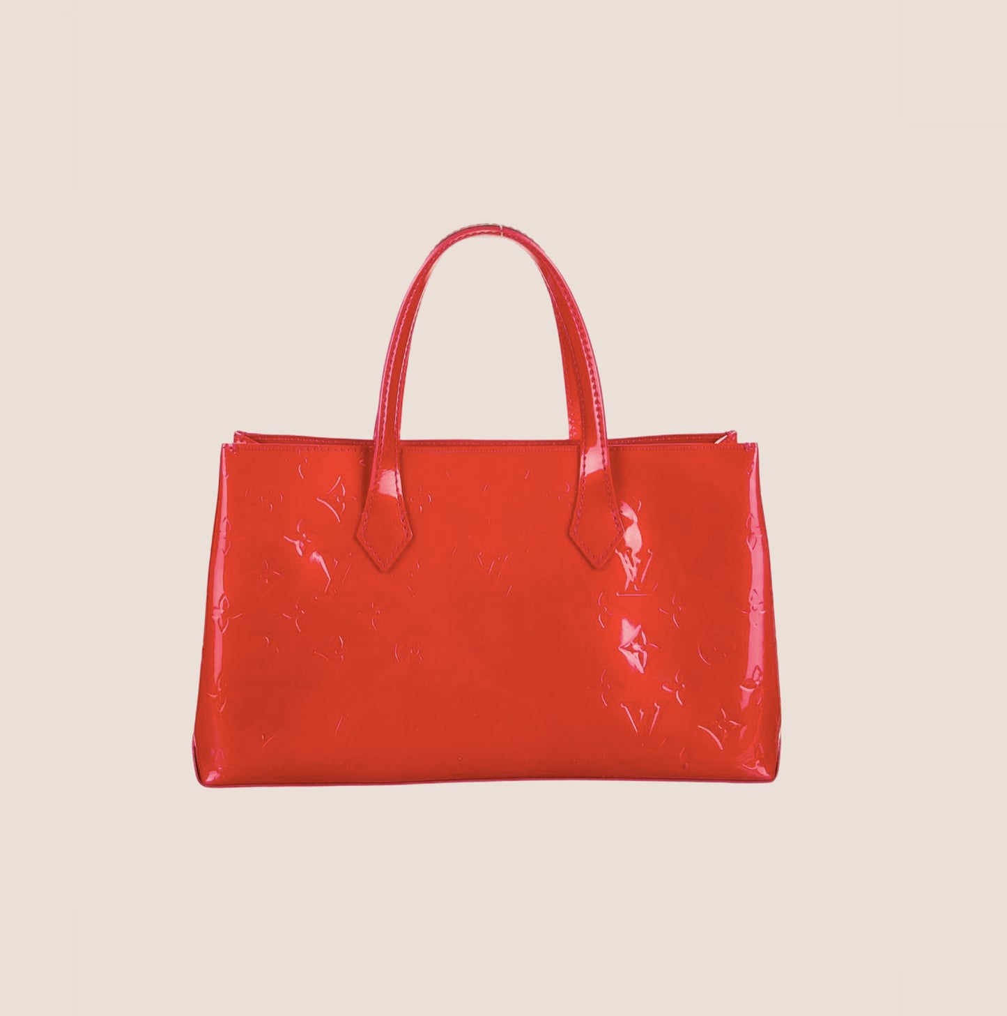 LOUIS VUITTON RED MONOGRAM VERNIS WILSHIRE PM BAG
