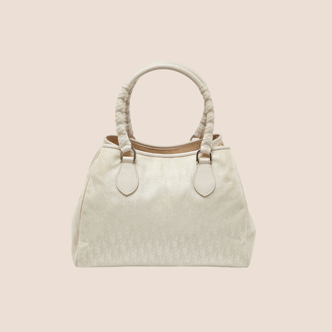 CHRISTIAN DIOR CREAM TROTTER LOVELY CHARM MINI TOTE BAG
