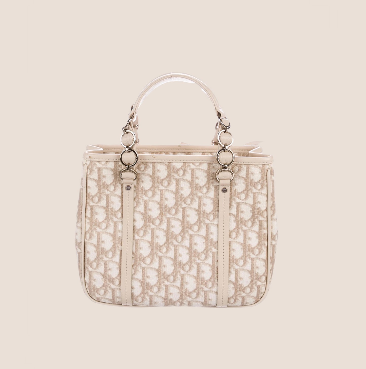 CHRISTIAN DIOR 2005 CREAM TROTTER ROMANTIQUE MINI TOTE BAG