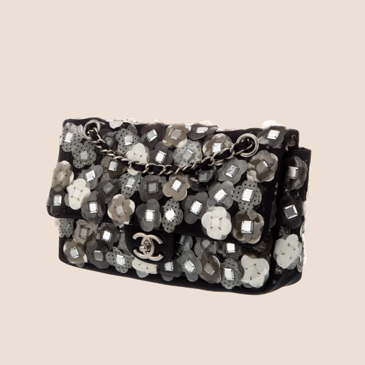 CHANEL 2008 MESH PAILLETTE FLAP BAG