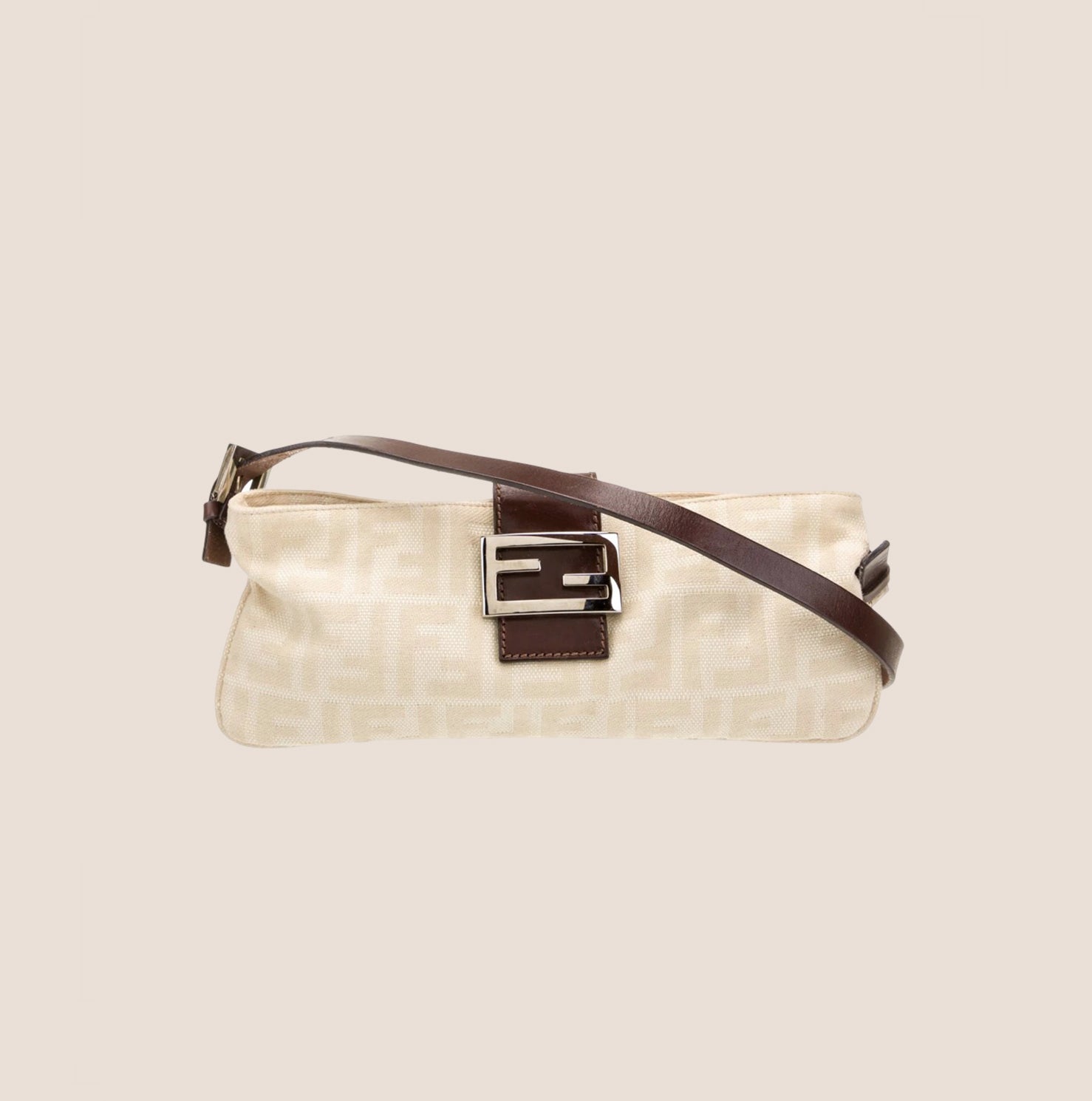 FENDI 2000 CREAM ZUCCA CANVAS SHOULDER BAG – RDB