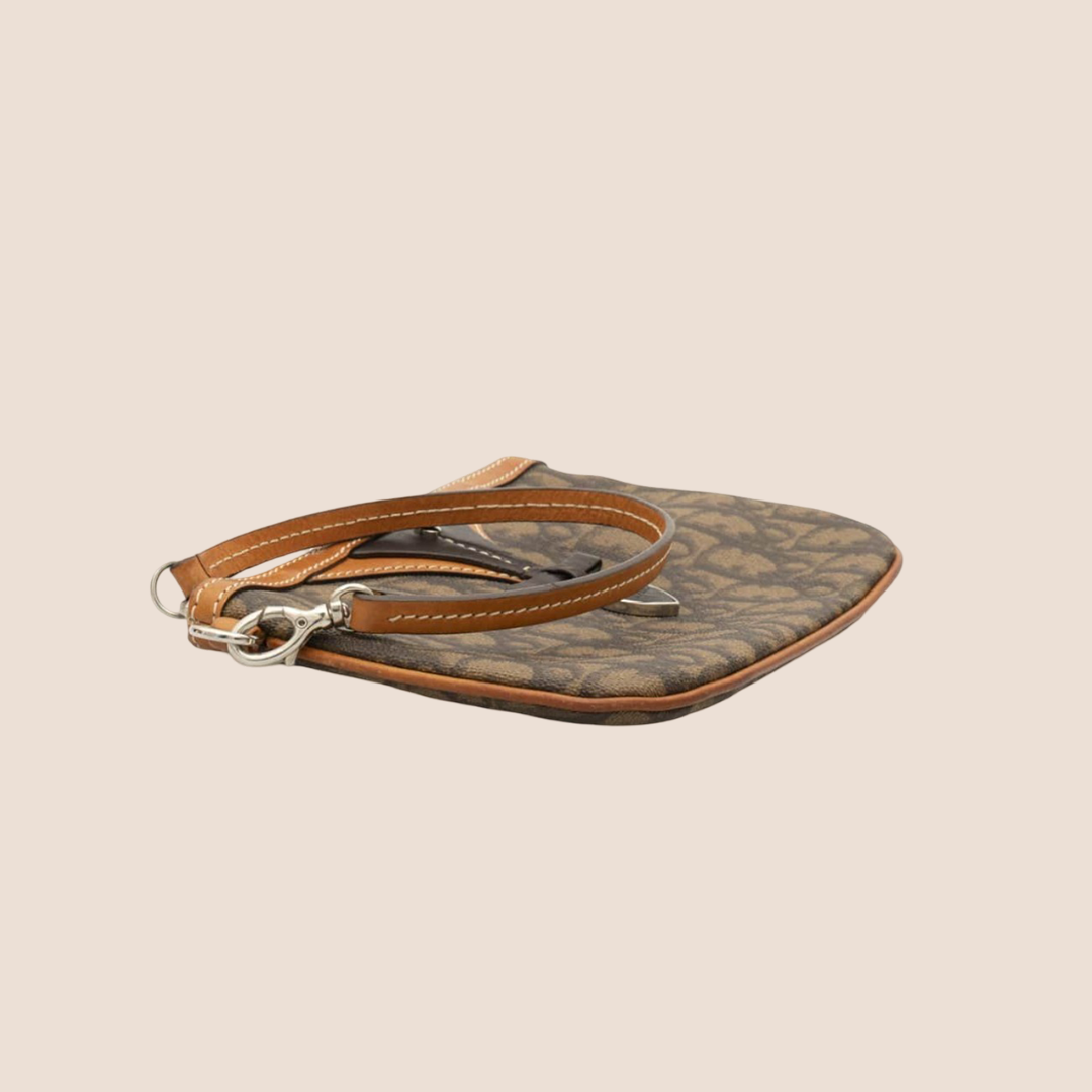 CHRISTIAN DIOR BROWN ROMANTIQUE MINI SHOULDER BAG