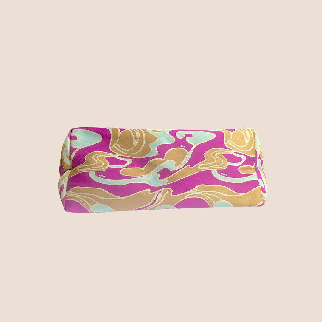 FENDI 2000 MULTICOLOUR SWIRL JACQUARD TOTE BAG