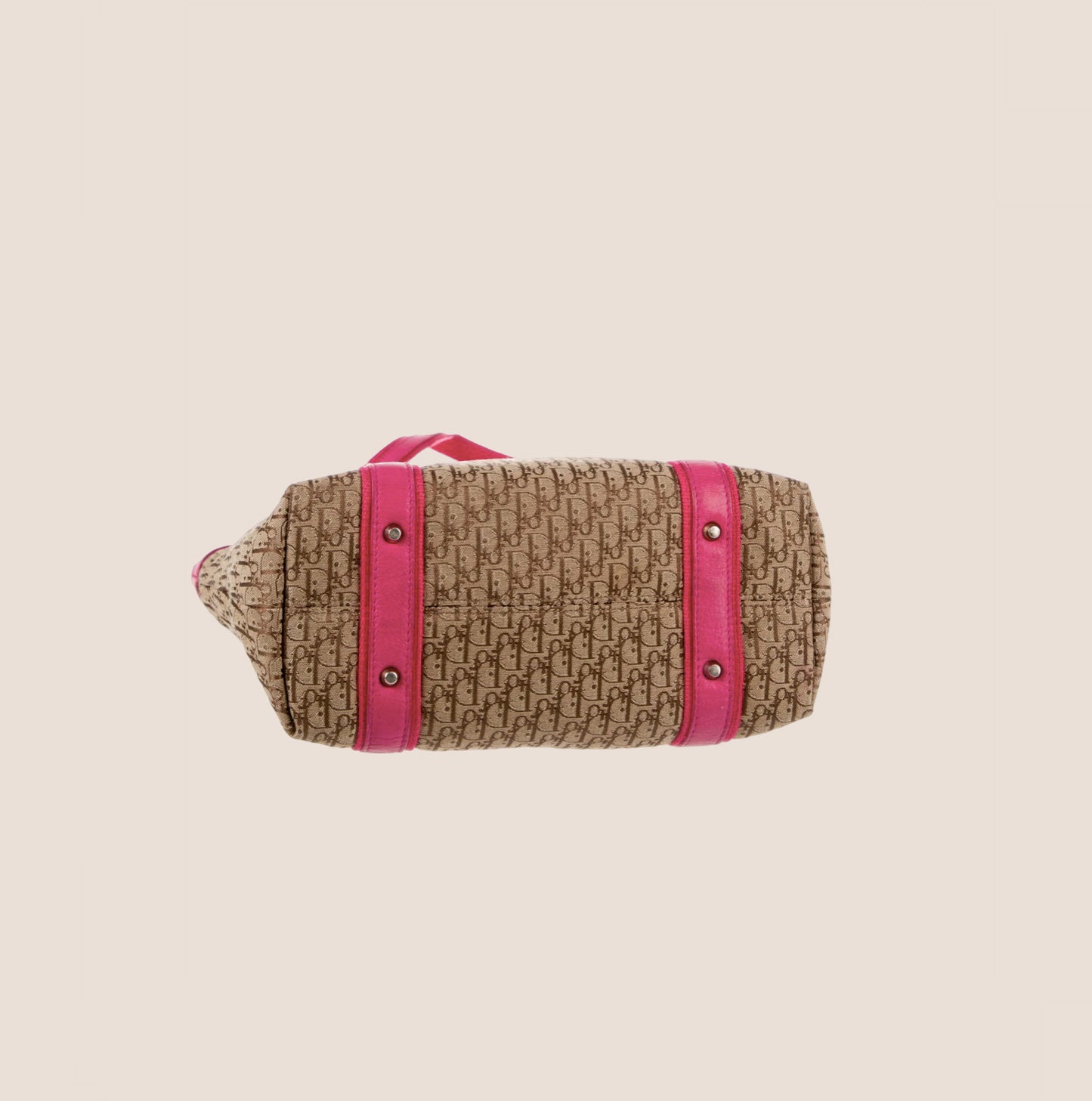 CHRISTIAN DIOR PINK & BROWN DIORISSIMO STREET CHIC TOTE BAG