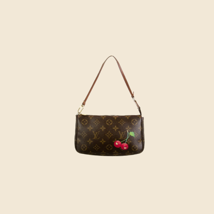 LOUIS VUITTON LIMITED EDITION MONOGRAM CERISES POCHETTE ACCESSOIRES