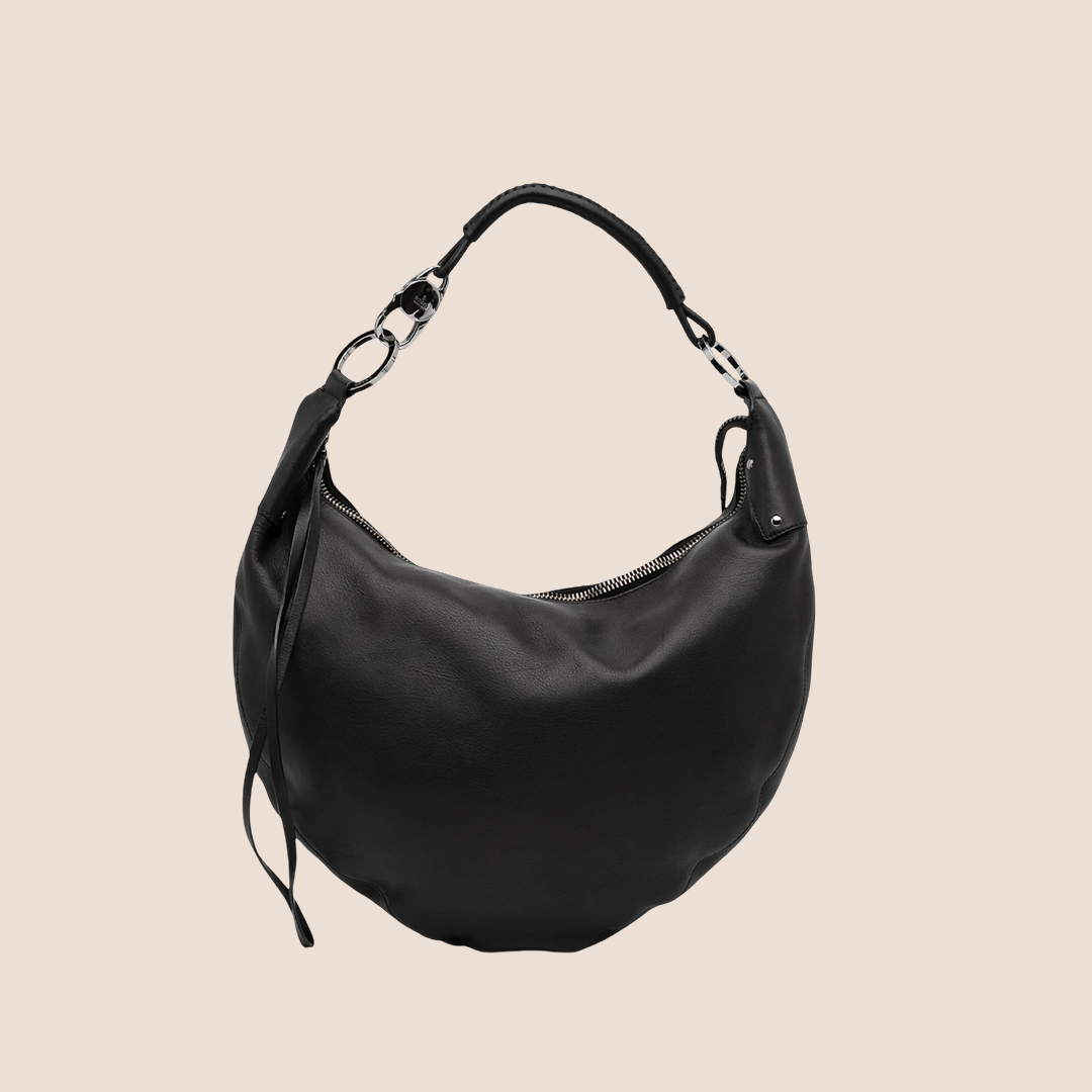 GUCCI 2000 BLACK LEATHER MAXI SHOPPER HOBO BAG