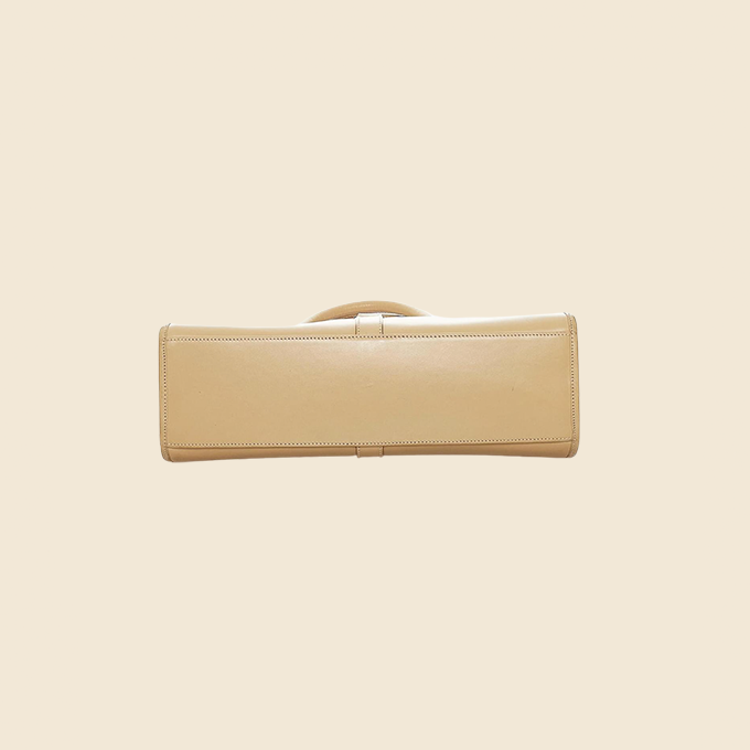 GUCCI CREAM LEATHER BARDOT BAG