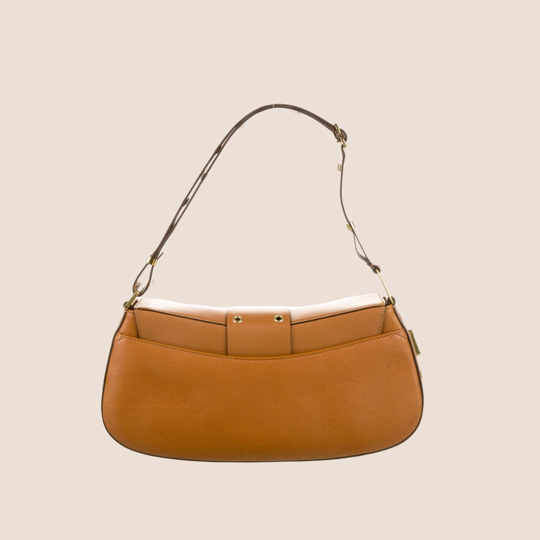 CHRISTIAN DIOR 2005 BROWN LEATHER STREET CHIC COLUMBUS BAG