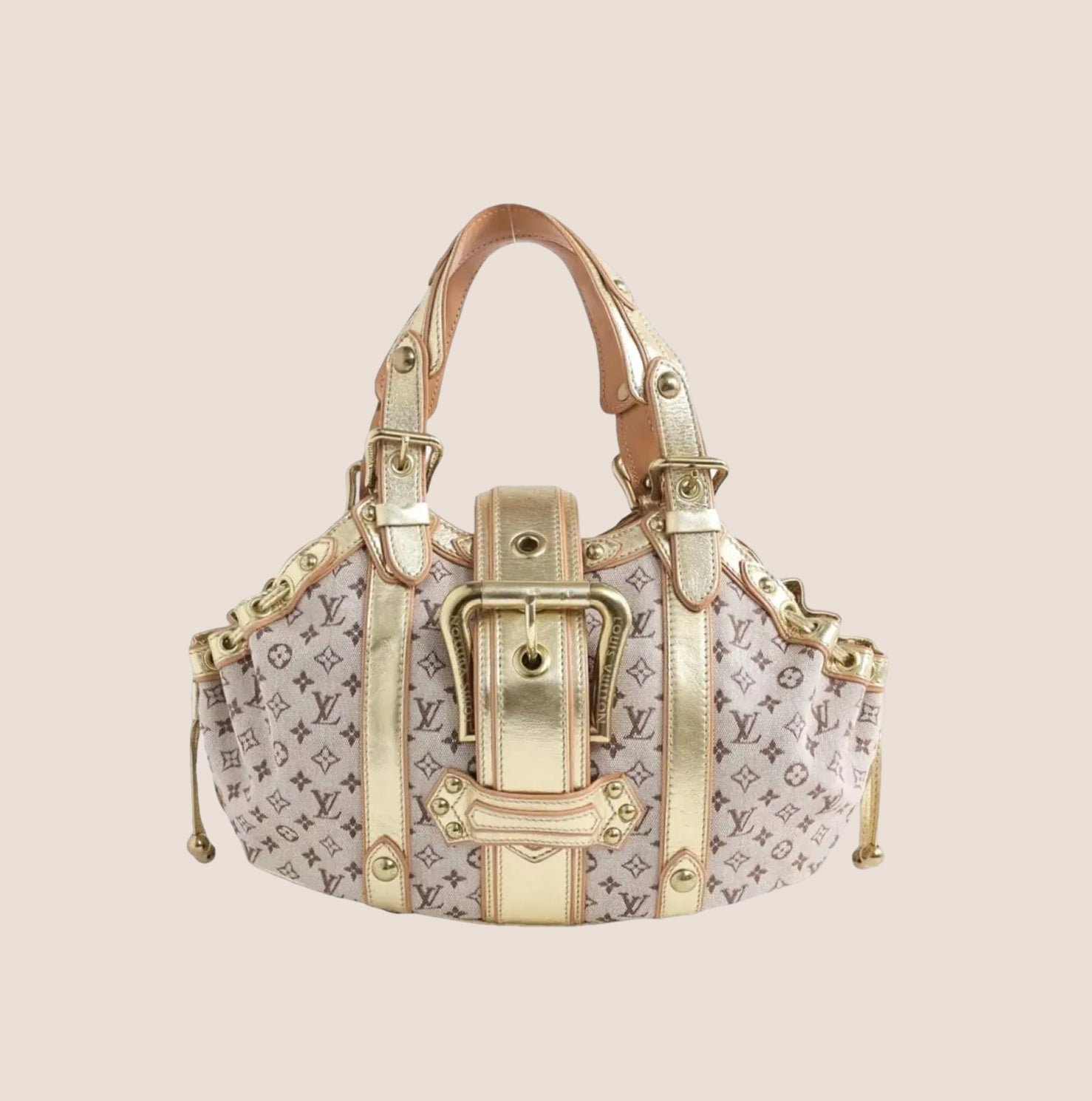 LOUIS VUITTON 2004 GOLD MONOGRAM THEDA GM BAG