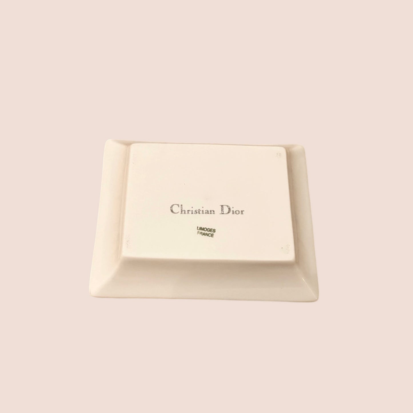 CHRISTIAN DIOR 1990s DIOR LOGO PORCELAIN JEWELRY TRAY