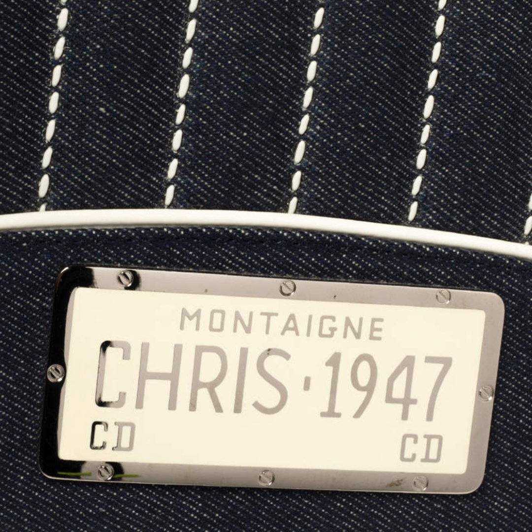 CHRISTIAN DIOR DENIM MONTAIGNE CADILLAC 1947 HANDLE BAG