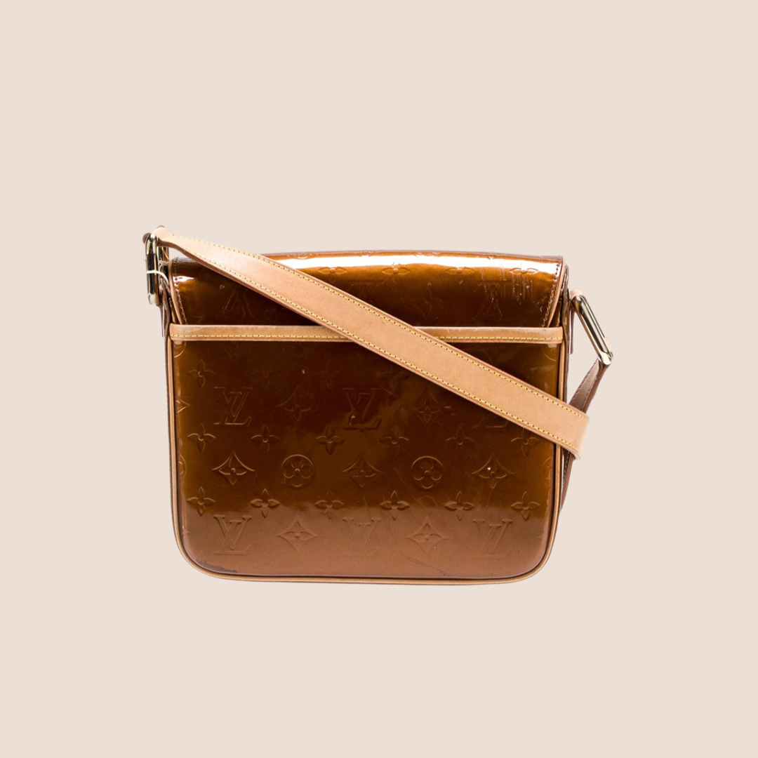 LOUIS VUITTON BRONZE MONOGRAM VERNIS CHRISTIE BAG