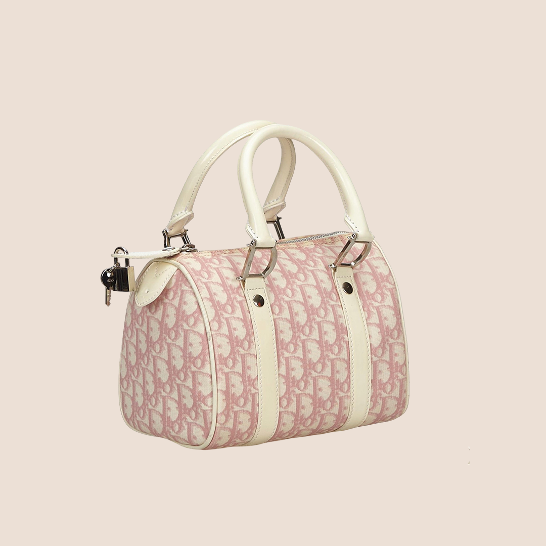 CHRISTIAN DIOR 2004 PINK TROTTER MINI BOSTON BAG